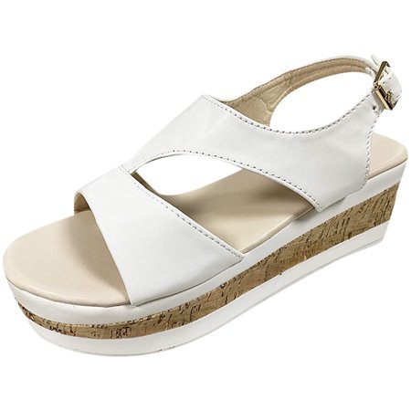 

Women s Ladies Summer Hollow Out Wedge Buckle Sandals Casual Shoes