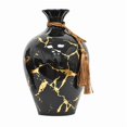 thumbnail image 3 of Set de jarrones y plato decorativo negro dorado XL, 3 of 4