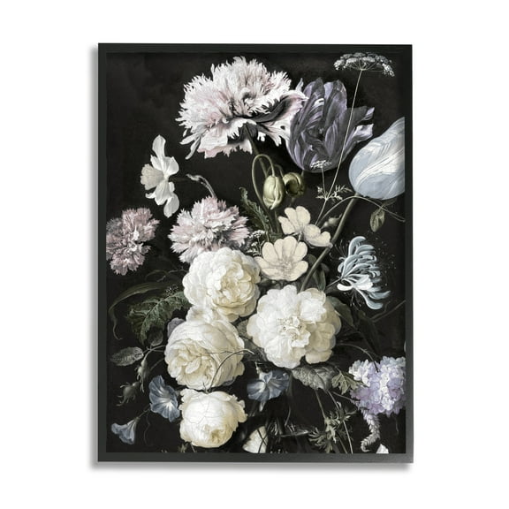 Stupell Industries Classical Flower Arrangement Vintage Faded Tones Busy Florals, 24 x 30, Design by Angela McQueen