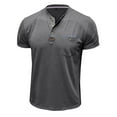 thumbnail image 6 of Men's Henley Short Sleeve Button T-Shirt Summer Vintage Lightweight T-Shirt with Pockets, 6 of 7