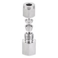 thumbnail image 5 of Uxcell Female Thread x Tube OD Compression Tube Fitting 304 Stainless Steel G1/4 x 1/4", 5 of 5