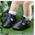 thumbnail image 3 of Leather Leopard Baby Shoes Hard Sole T-Strap Boys Girls Moccasins for Infants Babies Toddlers, 3 of 6
