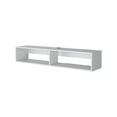 thumbnail image 2 of White Floating Media Rack with 2 Shelves, Wall Mounted TV Stand, 60-69", 2 of 5