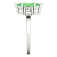 thumbnail image 3 of Three-Stone Engagement Ring for Women - 2ct Simulated Green Diamond in 14K White Gold Promise Ring, 3 of 6