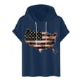 thumbnail image 1 of Blusa con capucha de manga corta para hombre, informal, con estampado, a la moda, con capucha, camiseta deportiva de manga corta, blusa de poliéster para hombre, 1 of 6
