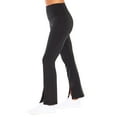 thumbnail image 5 of Zobha Women's Standard Daily Ultra High Rise Slit Front Flare Pant, Black, 5 of 7