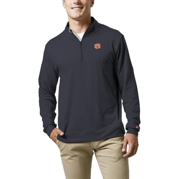 Men's League Collegiate Wear Navy Auburn Tigers All Day Quarter-Zip Pullover Top