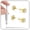 1Pairs 4mm Gold, variant on Double-sided Cubic Zirconia Flat Back Earrings Studs 18G Surgical Steel Tragus Piercing Jewelry Extended Internal Thread Cartilage Earrings for Women Men[y0889]