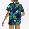 thumbnail image 4 of Weiqiqre Womens Tops Summer Beach Shirt Tropical Shirts Womens Hawaii Button Down Short Sleeve Blouses Button Up Tops, 4 of 5
