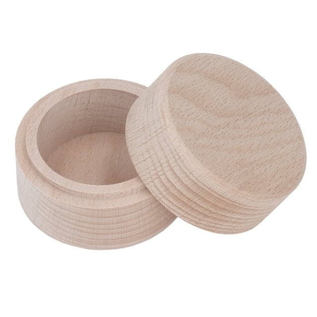 Wooden Ring Box, Retro Style Small Jewelry Box Premium Beech For Jewelry