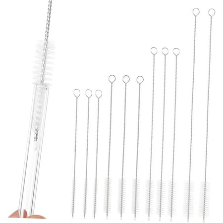 

11pcs Brush Heavy Duty Cleaner Sippy Cup Straw Pipe Cleaning Kit Straw Cleaner Straw Tube Pipe Cleaner Drain Brush Drinking Straw Cleaning Brush Stainless Steel Straw Brush Kettle