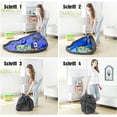 thumbnail image 3 of Tapete de juego para niños de 60 pulgadas y 150 cm (verde), plegable, bolsa de almacenamiento para juguetes, organizador de juguetes para niños., 3 of 5
