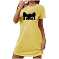 thumbnail image 2 of Sokhug Women's Sleep Shirts Oversized Nightgown Graphic Print Short Sleeve Nightdress, 2 of 5