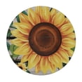 thumbnail image 2 of Awypu  Sunflower On Board Rustic Yellow Summer Fall Live Laugh Love Round Fitted Table Cover Elastic Edge Circle Tablecloth for Outdoor Dining Party Holiday Fits Table Diameter White, 2 of 7