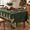 120" x 60" (Rectangular), variant on Christmas Nutcracker Border Fabric Tablecloth, 120" x 60" (Rectangular), Hunter Green Holiday Table Cover