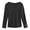 Black, variant on Lace V Neck Thermal Underwear Women's Slim Fit Long Sleeve Base Layer Top for Autumn Winter Warm Comfortable Soft