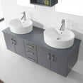 thumbnail image 3 of Virtu USA Enya 59" Rubberwood Double Bathroom Vanity Cabinet Set in Gray, 3 of 6