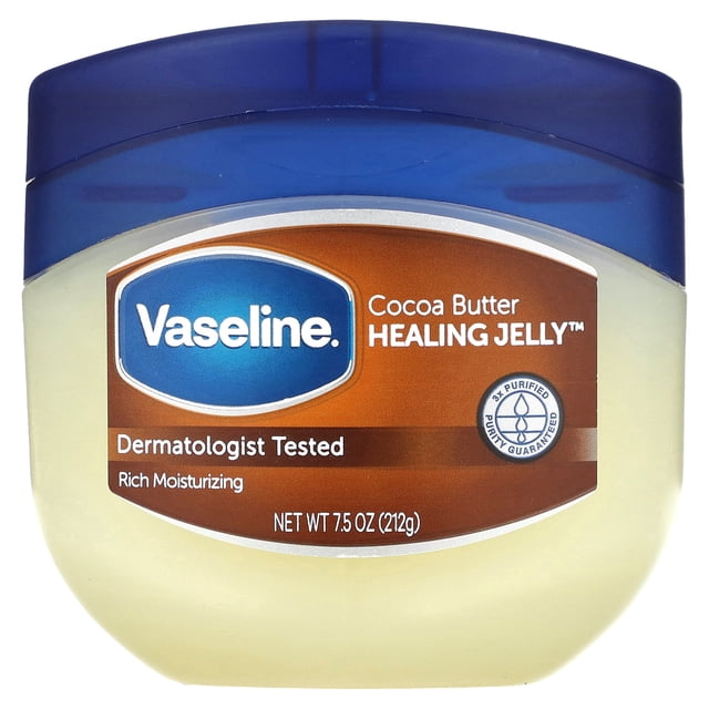 Vaseline , Gelée Réparatrice au Beurre de Cacao, Hydratation Riche, 7.5 oz (212 g) Lot de 4