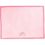 Child of Mine - Embroidered Fluffy Fleece Blanket, Pink