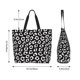 thumbnail image 5 of Disketp Black Leopard Bolsa Tote Estampada para Mujer, Bolso de Hombro y de Mano para Compras y Viajes, 5 of 8