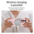 thumbnail image 4 of SaniMore for Samsung Galaxy Z Fold 6 Folding Magnetic Hinge Protection Case with Tempered Glass Film, PU Leather Cover with Wireless Charging & Kickstand Full Body Protective Shell, Pink, 4 of 8