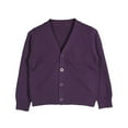 thumbnail image 2 of Leey-World Sweater for Girls Girls and Toddlers' Uniform Slim Fit Crewneck Cardigan Sweater(Purple,5-6 Years), 2 of 9