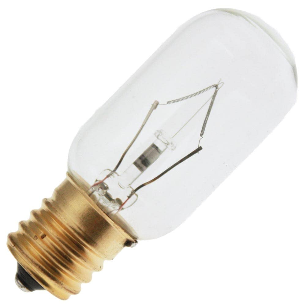 Appliance Light Bulb 40T8N, 130 Volts, E17 Base, Clear T-Shaped Light Bulb (6 Pack)