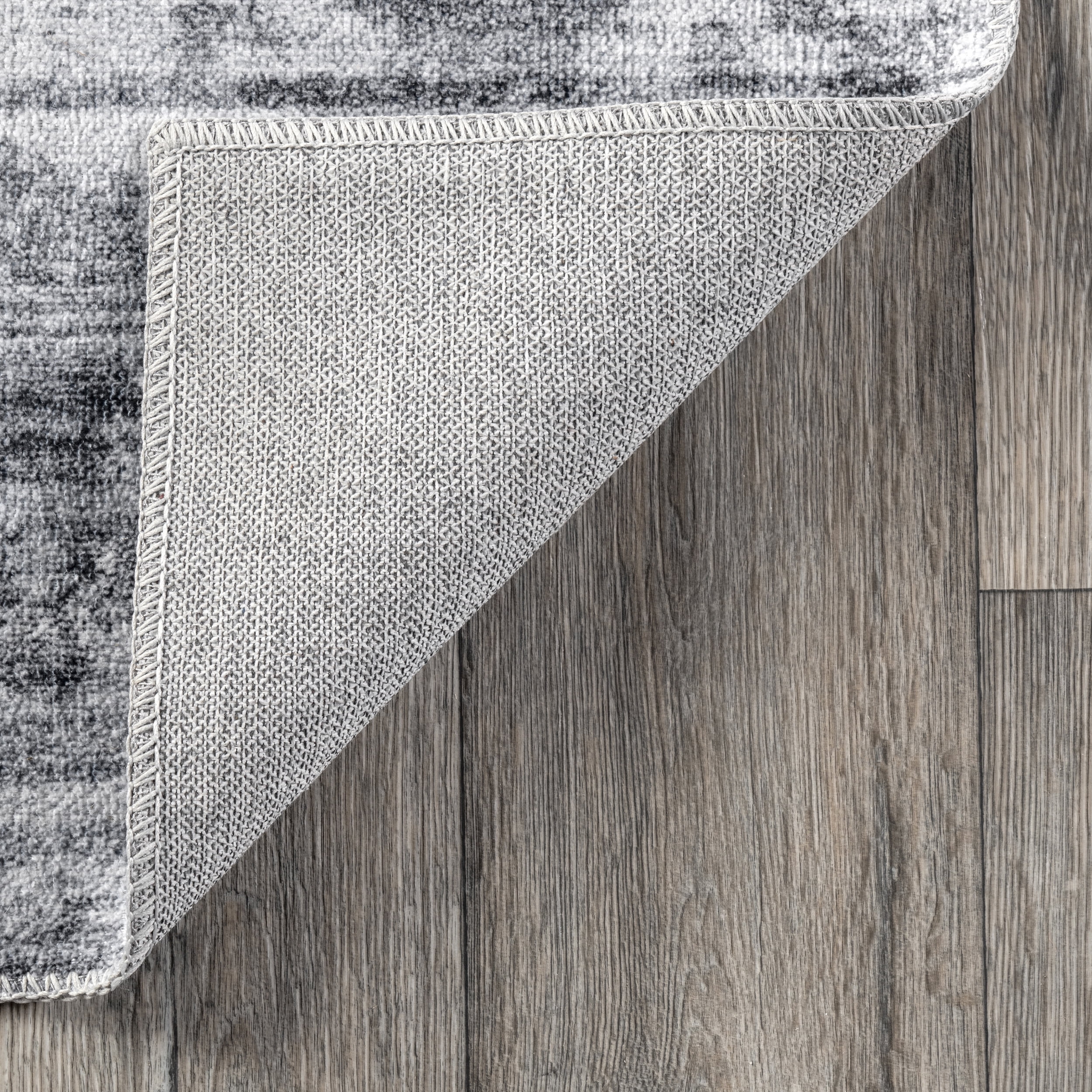 nuLOOM Alva Faded Abstract Machine Washable Area Rug, 5' x 8', Light Gray
