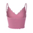 thumbnail image 4 of MixMatchy Women's Scallop Lace Trim Crop Cami Top Bralette, 4 of 4