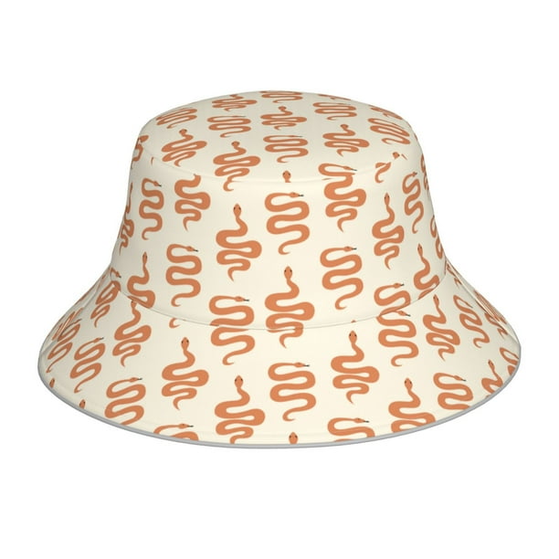 Balery Hand Drawn Snake Sombreros para el sol para hombre y mujer, sombrero de pescador con UPF 50+