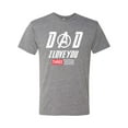 thumbnail image 2 of Wild Bobby, Dad I Love You 3000 Endgame Superhero Gift Idea, Father's Day, Men Premium Tri Blend Tee, Premium Heather, Small, 2 of 4