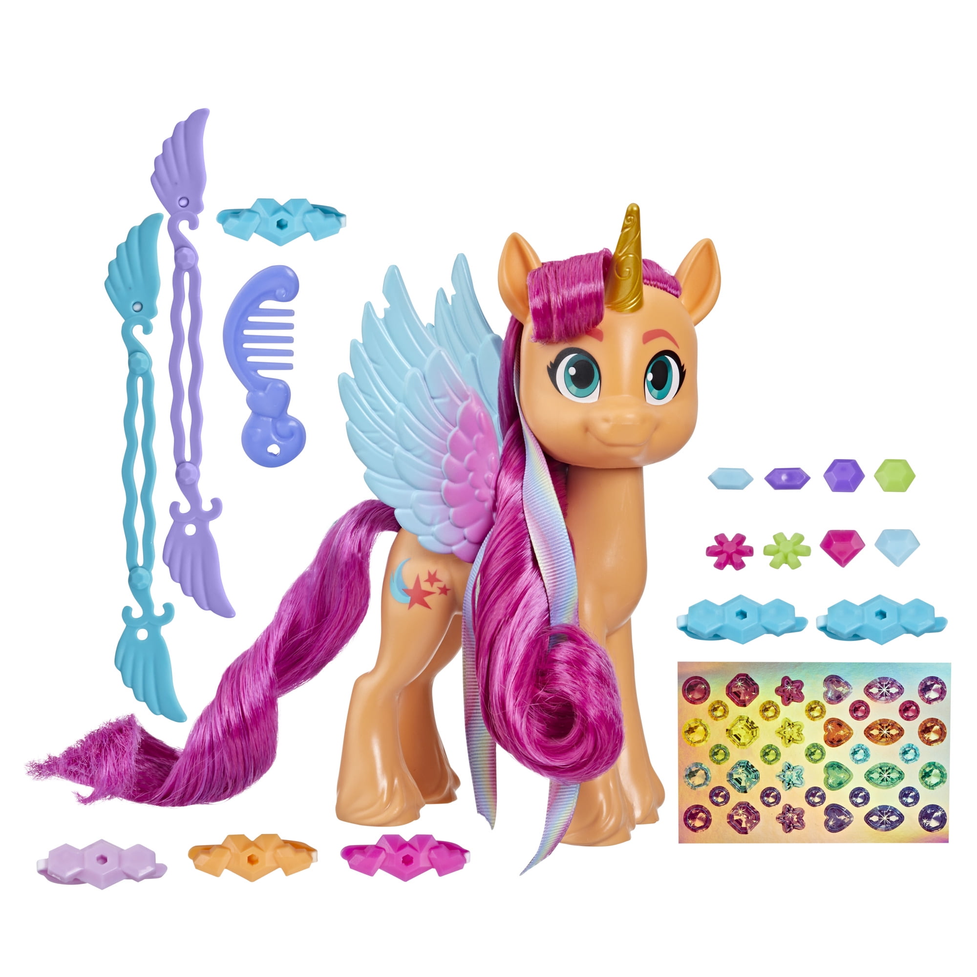 My Little Pony Toys: Make Your Mark Toy Ribbon Hairstyles Sunny Starscout, 6-Inch Pony