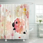 PKNMT Chinese Newyear Sheep China Japanese Asian Beautiful Beauty Blossom Cherry Shower Curtain Bath Curtain 66x72 inch