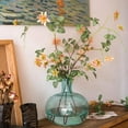 thumbnail image 2 of Faux Silk Artificial German Clematis Flower Stem in Orange 40" Tall, 2 of 4