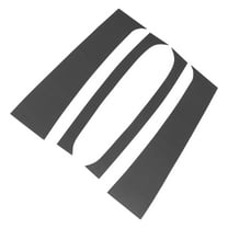 Unique Bargains 4 Pcs Pillar Window Trim for Dodge for Ram 1994-2001 Carbon Fiber Pattern Black