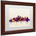 thumbnail image 2 of Trademark Fine Art "Kansas City Skyline" Canvas Art by Michael Tompsett, White Matte, Wood Frame, 2 of 4