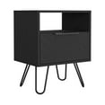 thumbnail image 2 of Nightstand Skyoner, Single Drawer, Hairpin Legs, Black Wengue Finish, 2 of 7