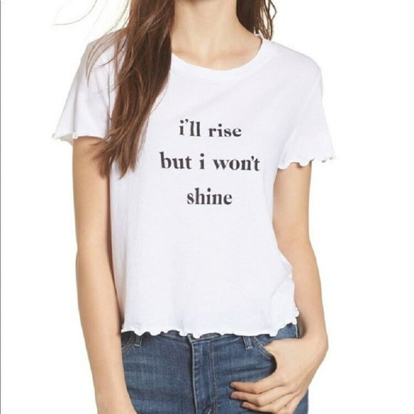 WILDFOX Rise & Shine Sydney Tee Shirt Top Clean White ( S )