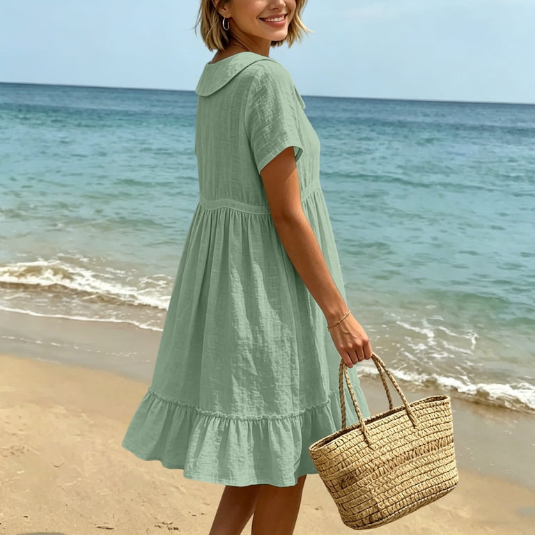long sleeve white cotton dress ALMA Mini Model is 173 cm giftforher Reformation Florence Knit Dress Color:Pink Peony Print