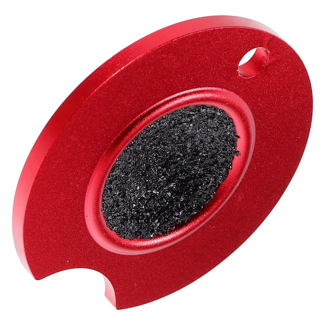 PTOOTP Pool Cue Tip Sander Aluminum Red 1Pcs Holds Chalk Better Billiard Games