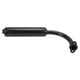 thumbnail image 2 of Tubo de escape silenciador para motocicletas, negro, para motores de 2 tiempos, 49cc, 60cc, 66cc, 80cc, bicicleta motorizada, 2 of 14