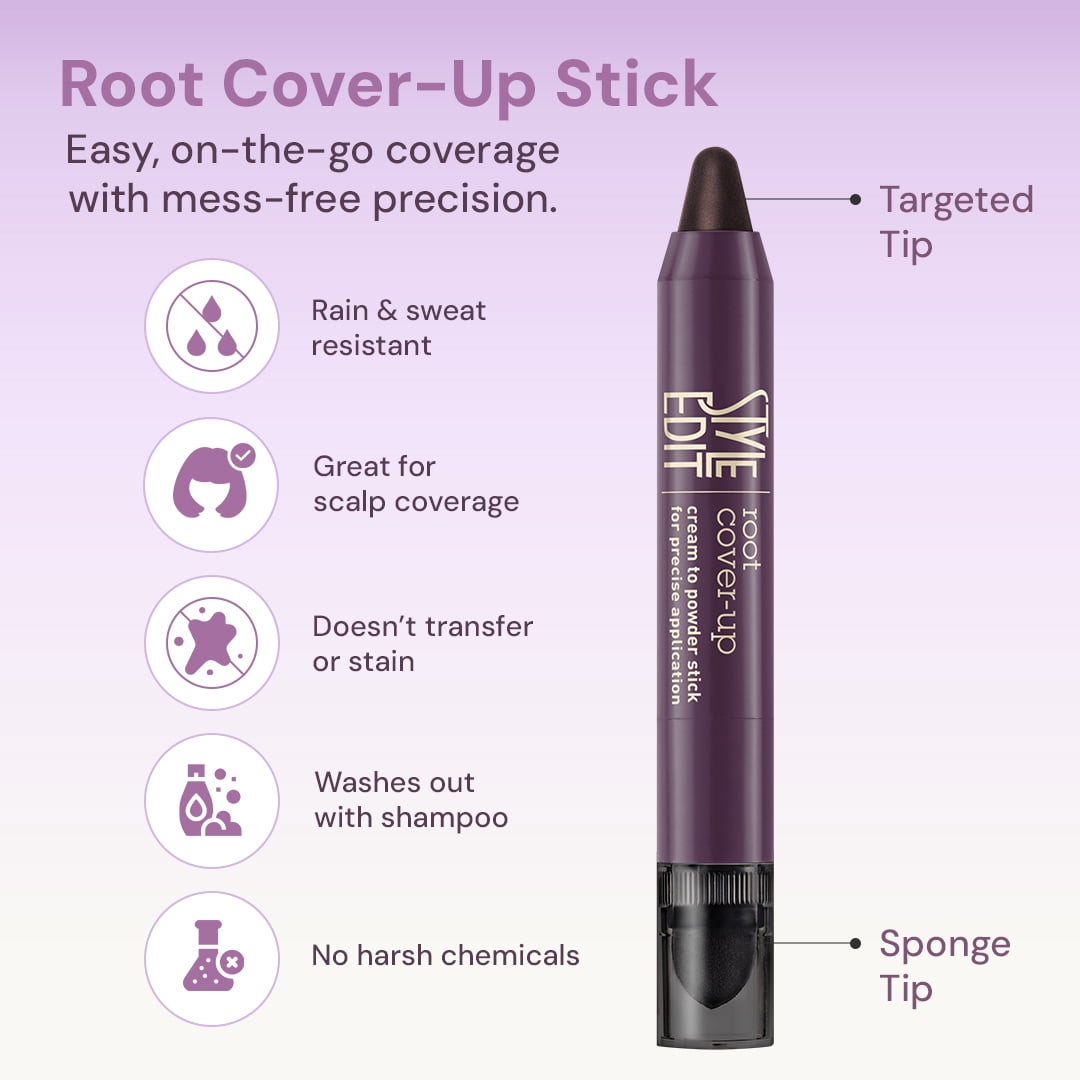 Style Edit Root Cover Up Stick Instant Root Concealer Black 0.11 oz