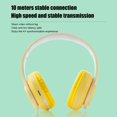 thumbnail image 4 of Auriculares PUSOKEI B39 con cancelación de ruido para colocar sobre las orejas, color amarillo, 4 of 9