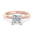 thumbnail image 2 of Naxos - Moissanite Princess Cut Lab Diamond Solitaire Engagement Ring, 2 of 4