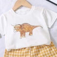 thumbnail image 4 of ZHANGDER Toddler Girls Clothes 1T 2T 3T 4T 5T T-Shirts Shorts Clothing Set Short Sleeves Cute Summer Outfits 2pcs Shorts Outfits Set, Yellow 5-6T, 4 of 4