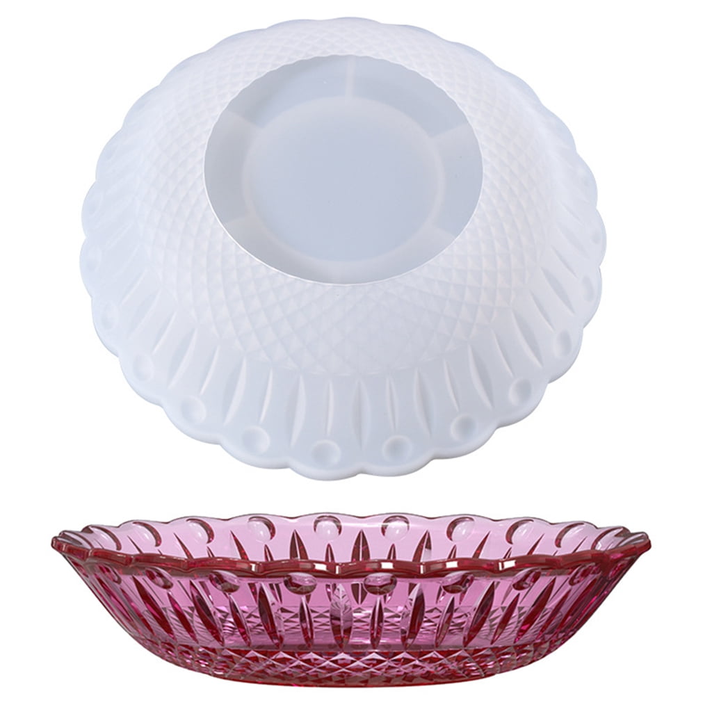 WINDLAND Fruit Tray Nut Snacks Tray Organizer Box DIY Mold Dish Tray Resin Silicone Mold