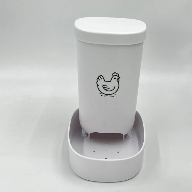 Automatic Hanging Poultry Feeder Trough For Chicken Coop Galvanized Steel Feed Dispenser With Grid Barrier