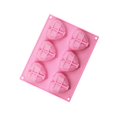 thumbnail image 1 of Molde de silicona con forma de corazón en forma de diamante 3D para chocolate, 6 cavidades, fácil de desmoldar, bandeja con forma de corazón para hacer mousse rompible, 1 of 5