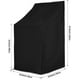 thumbnail image 4 of Funda impermeable para sillas de exterior, fundas para muebles de patio al aire libre, sillas apiladas 210d, fundas para sillones, sillas apilables para exteriores para protección contra todo tip, 4 of 5