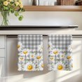 thumbnail image 7 of Spring White Daisy Kitchen Towels Set of 4, Farmhouse Floral Gray Buffalo Plaid Absorbent Dish Towels for Kitchen, Microfiber Hand Towel, Quick Drying Tea Towel for Cleaning Decorative Dishcloths, 7 of 7